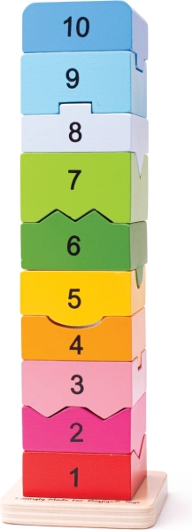 tour motrice en bois avec chiffres BIGJIGS BABY