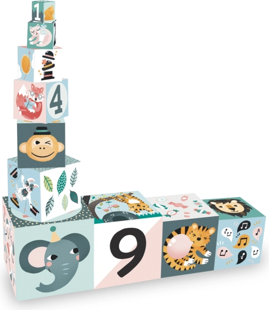 Tour Empilable en Blocs avec Illustrations par Michelle Carlslund