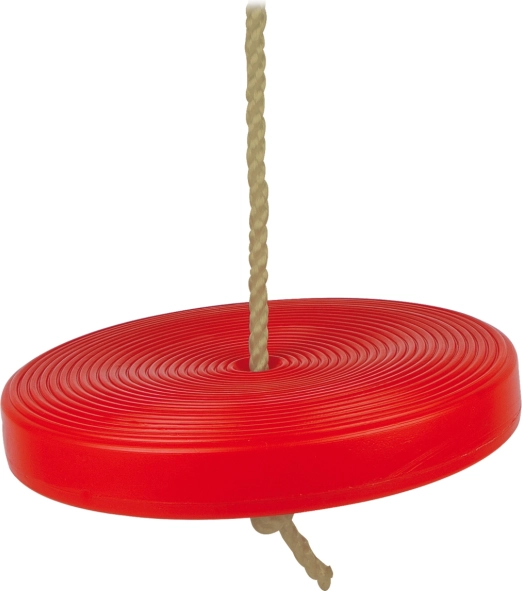 Petite balançoire à disque en plastique Small Foot – rouge, diamètre 28 cm