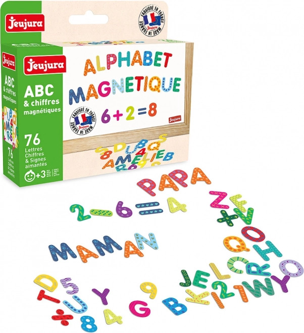 Jeujura lettres et chiffres magnétiques – 76 pièces