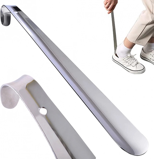 Longue cuillère à chaussure en métal