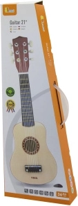 Viga guitare en bois pour enfants naturelle 21 pouces 6 cordes