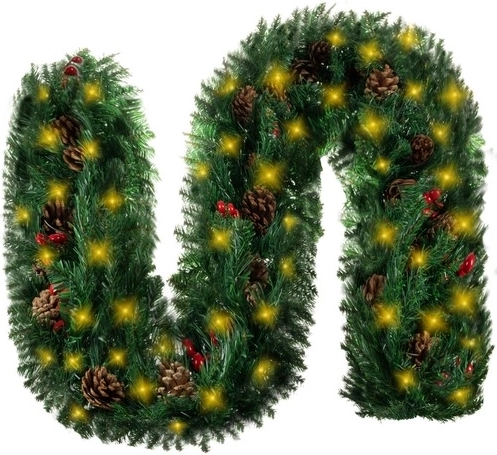 Guirlande de Noël 270 cm avec lumières LED RUHHY