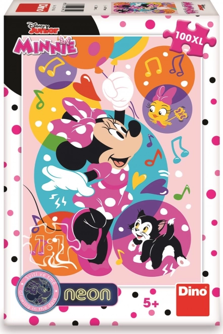 Puzzle Néon Lumineux Minnie et Ballons 100 pièces XL