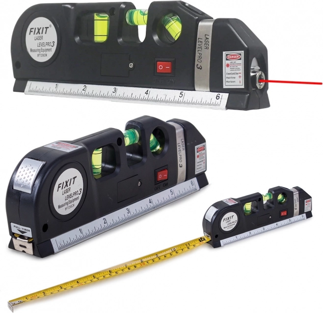 Niveau laser avec mètre standard et mètre rétractable