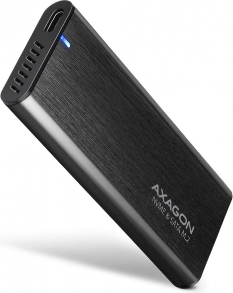 Boîtier externe en aluminium sans vis AXAGON avec USB‑C 3.2 Gen 2 pour SSD M.2 NVMe / SATA
