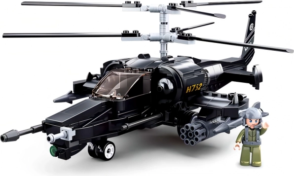 Jeu de construction hélicoptère Sluban Ka-50 Requin Noir
