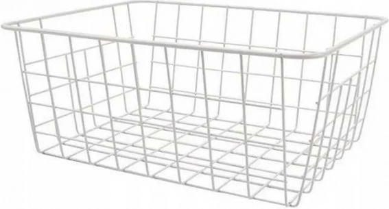 Panier métallique en fil pour cuisine blanc