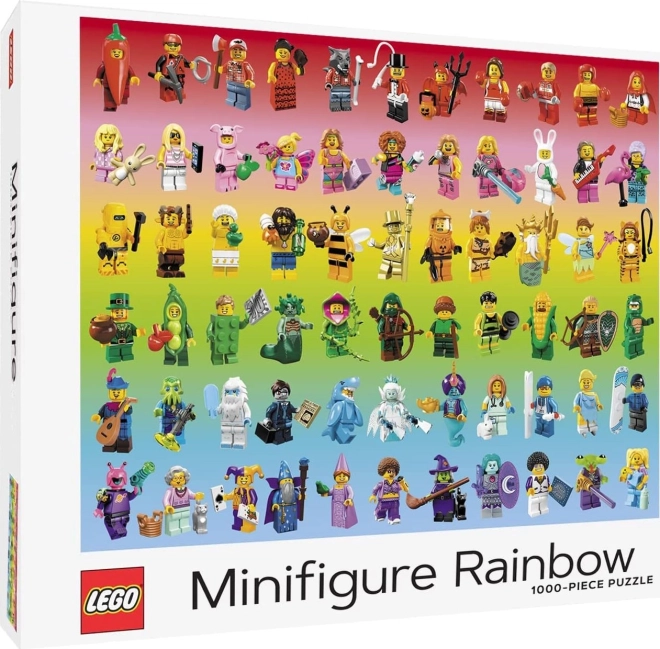 Puzzle LEGO minifigurines arc-en-ciel 1000 pièces