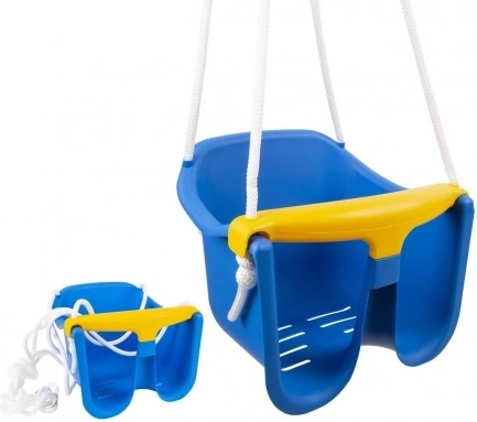 Balançoire pour enfants avec barrière de sécurité bleue – Bleu