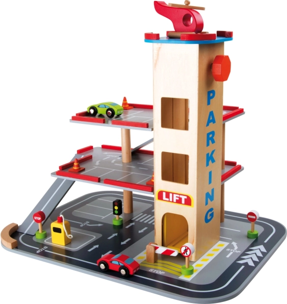Parking en bois avec ascenseur - Small Foot