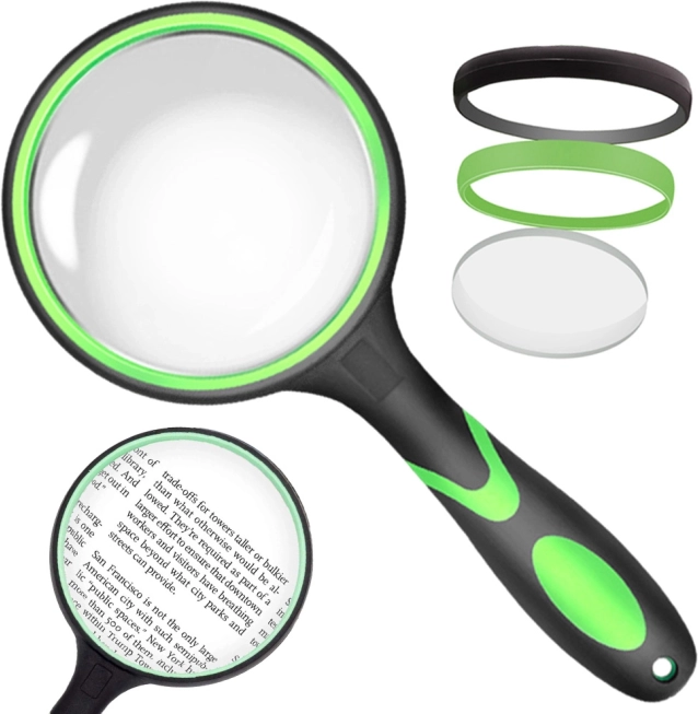 Loupe de lecture classique 100 mm avec lentille en verre