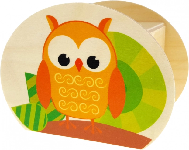 Hess Tirelire en bois Hiboux