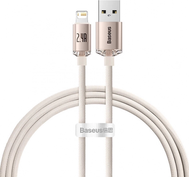 Câble de charge Baseus Crystal Shine 2,4A 1,2 m rose