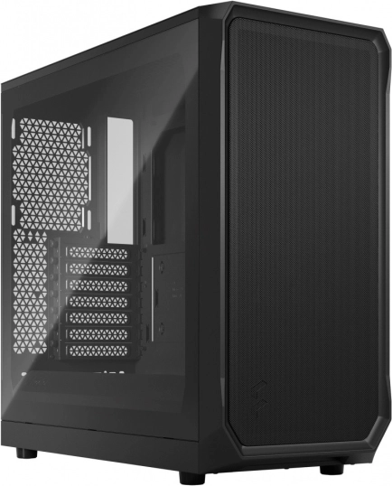 boîtier informatique noir avec panneau latéral transparent