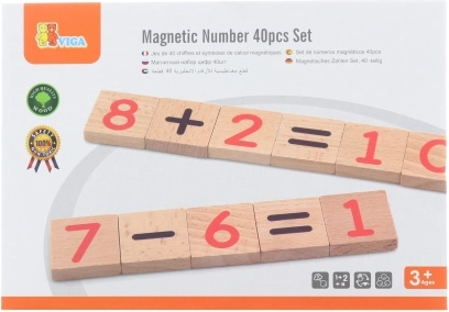 Nombres en bois magnétiques 40 pcs