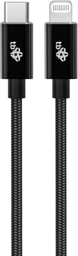 Câble Lightning MFi - USB C noir 1m