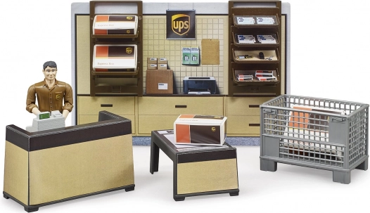 Ensemble BWORLD Magasin de colis UPS avec figurine