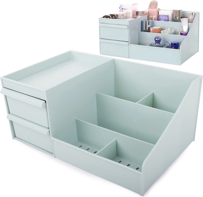 Organisateur de cosmétique dans l'armoire avec deux tiroirs
