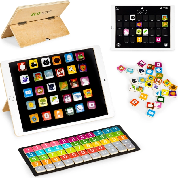 Tablette éducative en bois avec tableau magnétique ECOTOYS