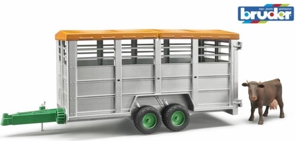 Bruder remorque pour le transport d’animaux avec vache 1:16