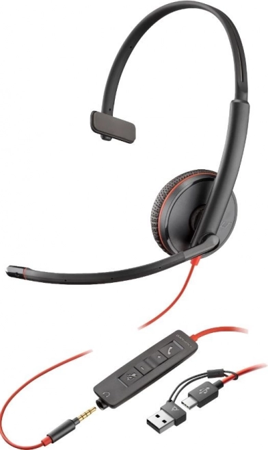 Casque Blackwire Mono USB avec connecteur 3,5 mm