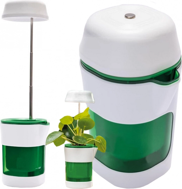 Lampe pour plantes à spectre complet avec pot auto-irrigant
