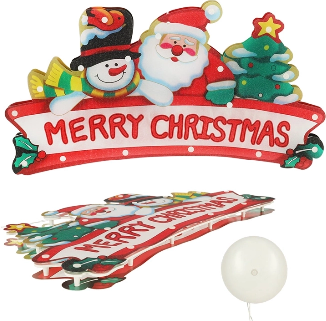Décoration lumineuse de Noël Merry Christmas XXL 45cm