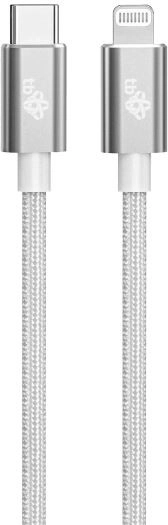 Câble Lightning MFi - USB C argenté 1m