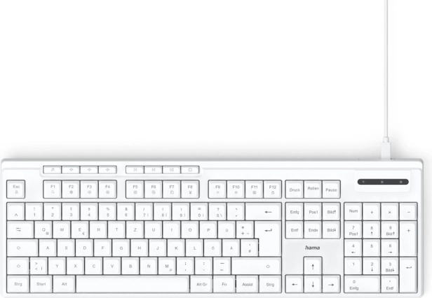 Clavier filaire blanc