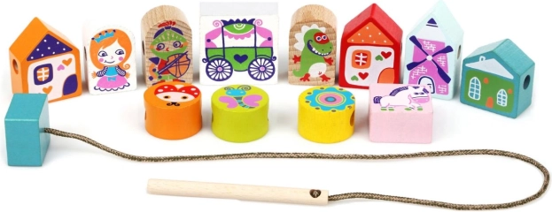 Conte à enfiler CUBIKA - ensemble en bois pour enfants