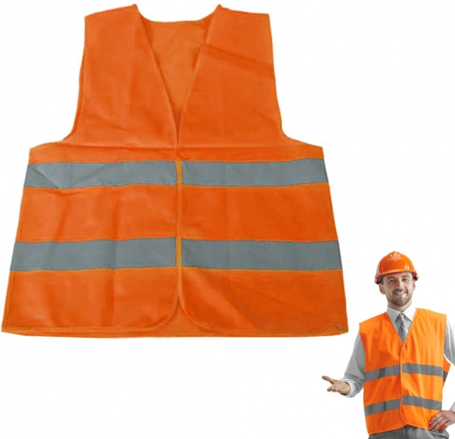 Gilet de signalisation réfléchissant orange