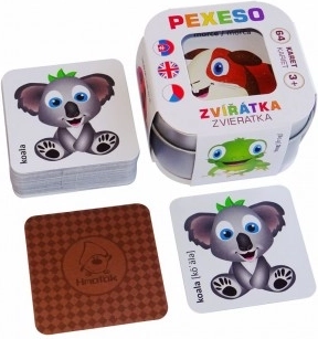 Pexeso pour enfants Animaux dans une boîte en métal
