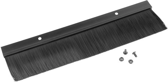 Panneau à brosses 19 pour passages de câbles, noir