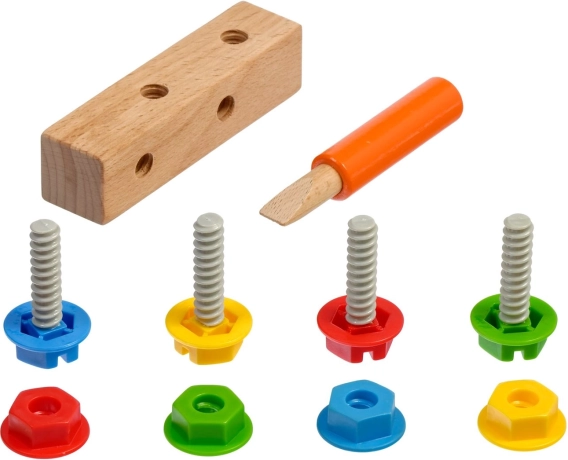Lucy & Leo vis et écrous – set de jeu Montessori