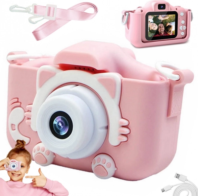 Appareil photo numérique pour enfants en forme de chat