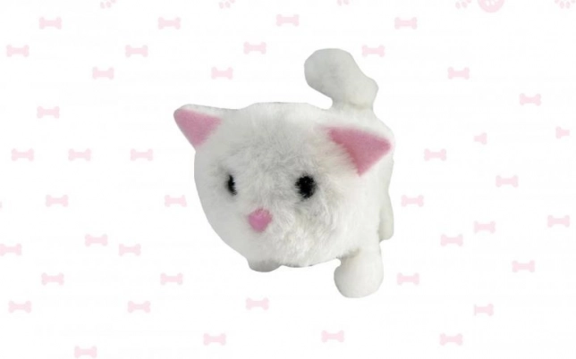 Chaton à piles avec queue mobile et sons
