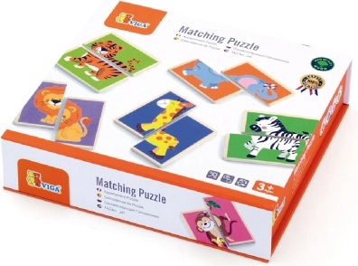 Puzzle d’association en bois animaux