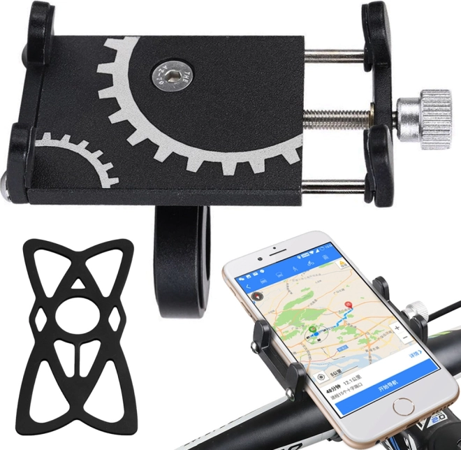 Support téléphonique en aluminium pour guidon de vélo et de moto