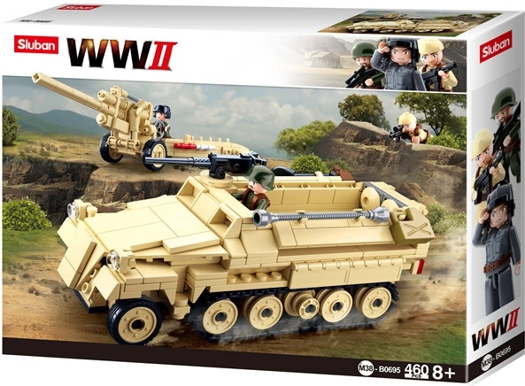 SLUBAN tracteur semi-chenillé allemand (half-track) – jeu de construction de la Seconde Guerre mondiale