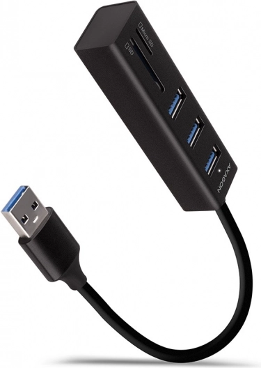 Concentrateur USB multiports AXAGON HMA-CR3A avec lecteur de cartes
