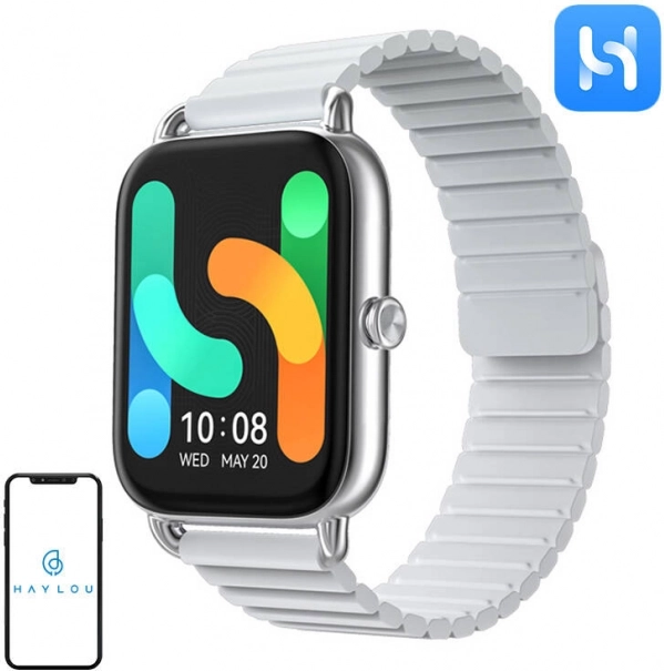 montre connectée HAYLOU RS4 Plus argentée
