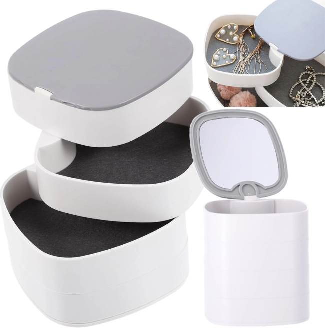 Armoire cosmétique avec miroir et 4 niveaux