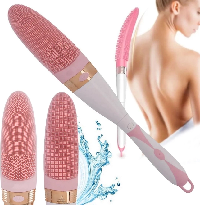 Brosse de massage corporelle en silicone pour le bain