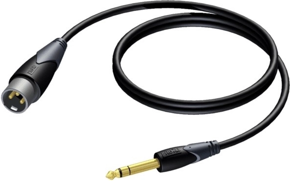 Câble XLR mâle - Jack 6,3 mm mâle stéréo 3 m