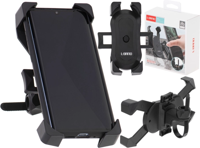 Support de téléphone pour vélo, moto et trottinette L-BAND, noir