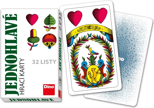 Cartes à jouer mariášovés à une seule tête