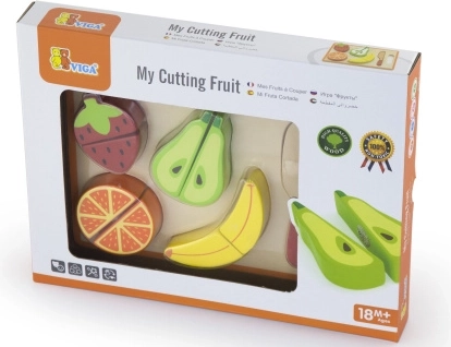 Set en bois pour couper les fruits avec planche