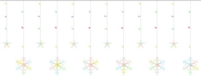 Rideau lumineux 138 LED coloré