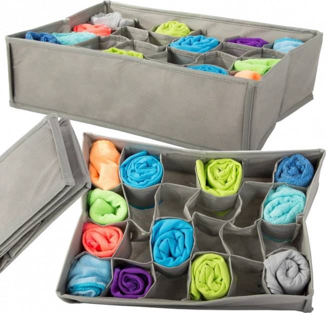 Organisateur textile pour sous-vêtements avec 24 compartiments